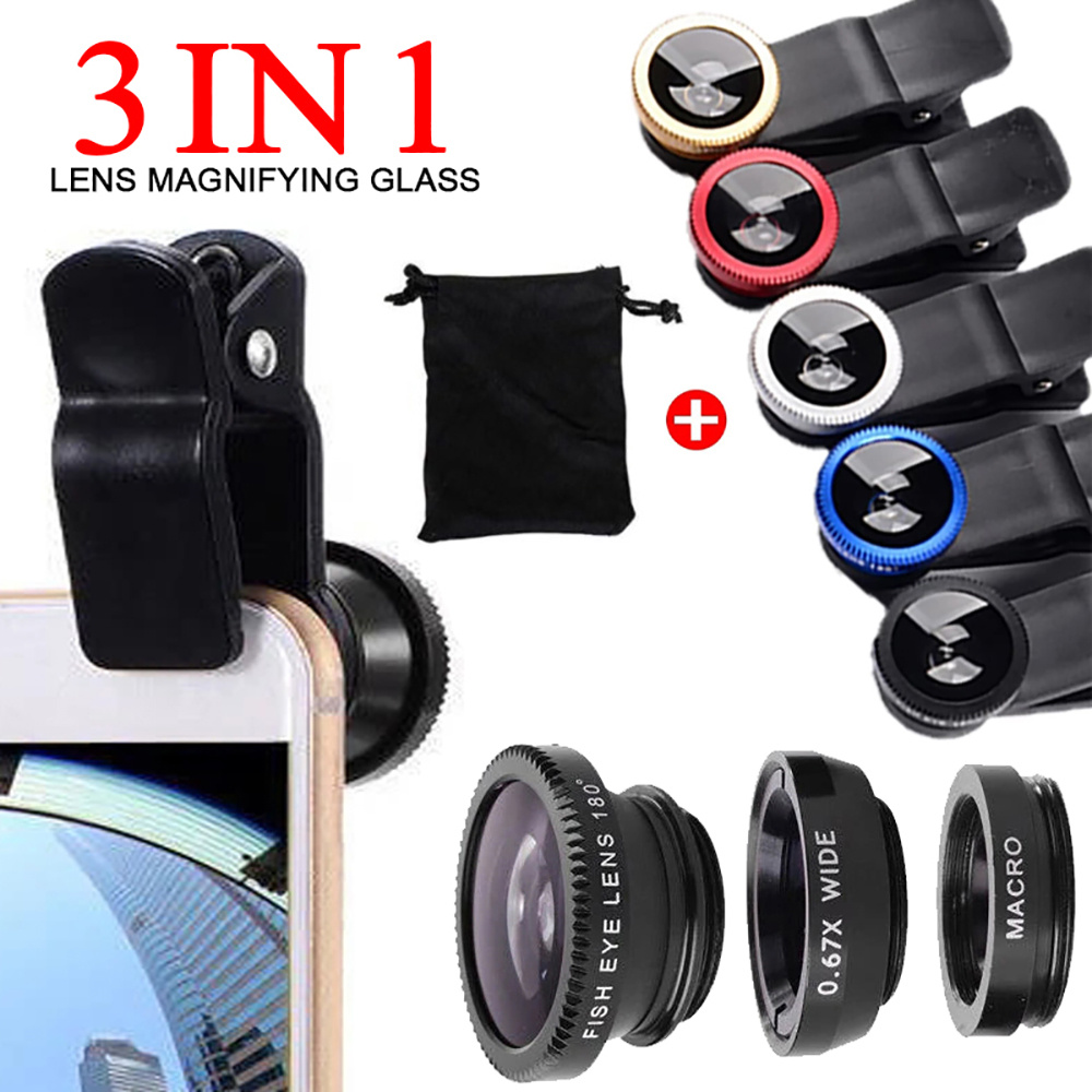 Fishing Camera - Universelles 3-in-1 Fischaugenobjektiv Weitwinkel Makro Handy