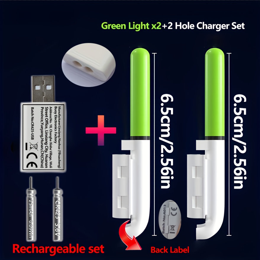 Fish Finder Charger - Angelset 5-teilig (2 Rutenendlichter + 2