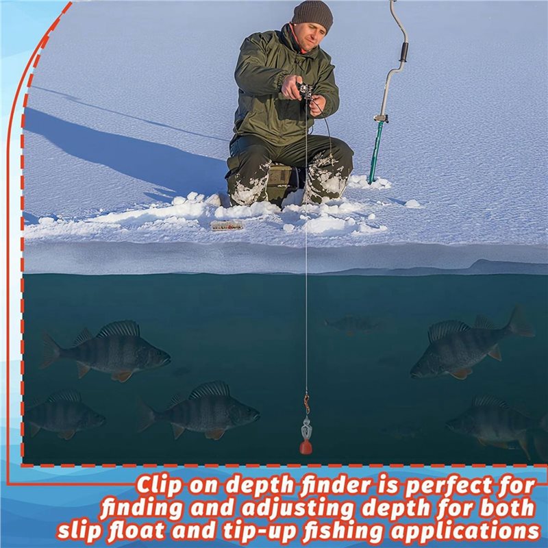 Fishing Depth Finder - Clip-On-Wassertiefenmesser für Ozeane, Seen, Flüsse –