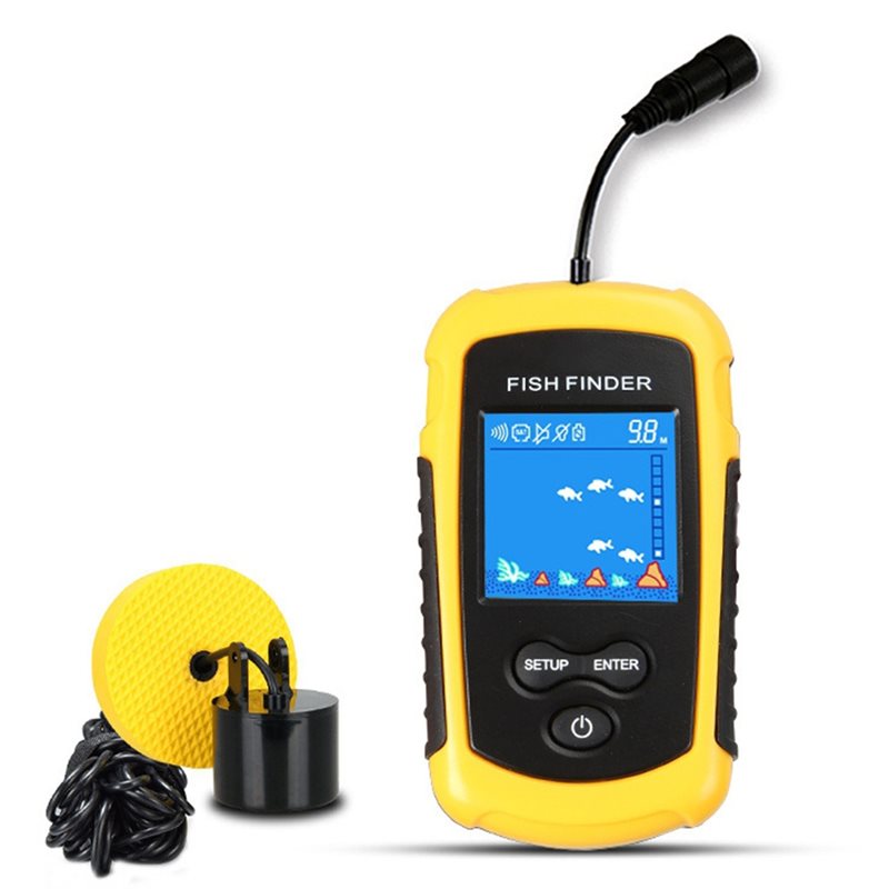 Fish Finder Transducer - ABHT-Kayak Tragbarer Fisch-Tiefenmesser Handgehaltener Fischfinder Sonar