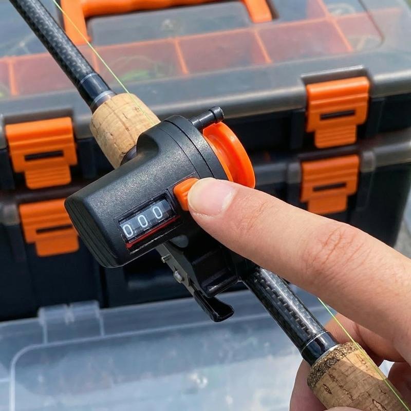 Fish Finder Transducer - 0-999M Angelschnur-Längenmesser Tragbares Angelzubehör Angelschnur-Tiefenmesser Ausrüstung