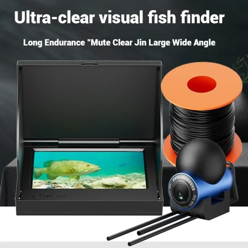 Fishing Depth Finder - 4,3 Zoll/5 Zoll Nachtsicht-Unterwasser-Fischereikamera mit HD-Bildschirm