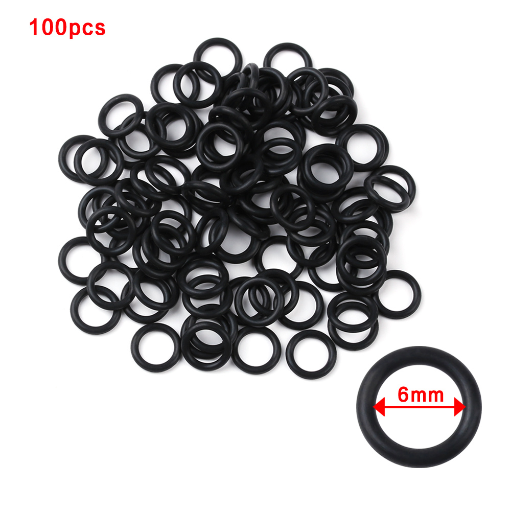 100 PCs Schwarz Gummi O-Ringe  – Bite Indicator Bewertung und Preis