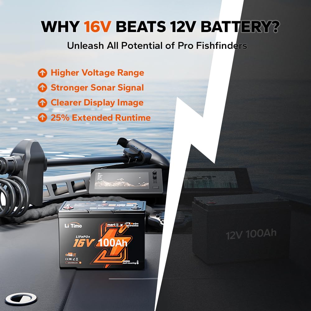16V 100Ah Group 27 LiFePO4-Bat – Fish Finder Charger Bewertung und Preis