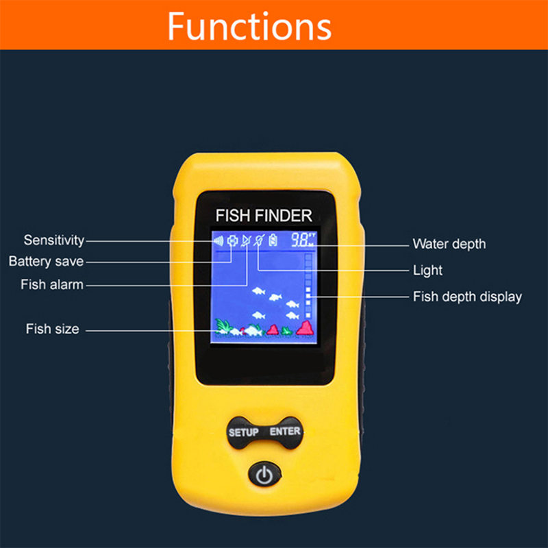 Brandneuer Farbiger Kabelloser – Fish Finder Transducer Bewertung und Preis